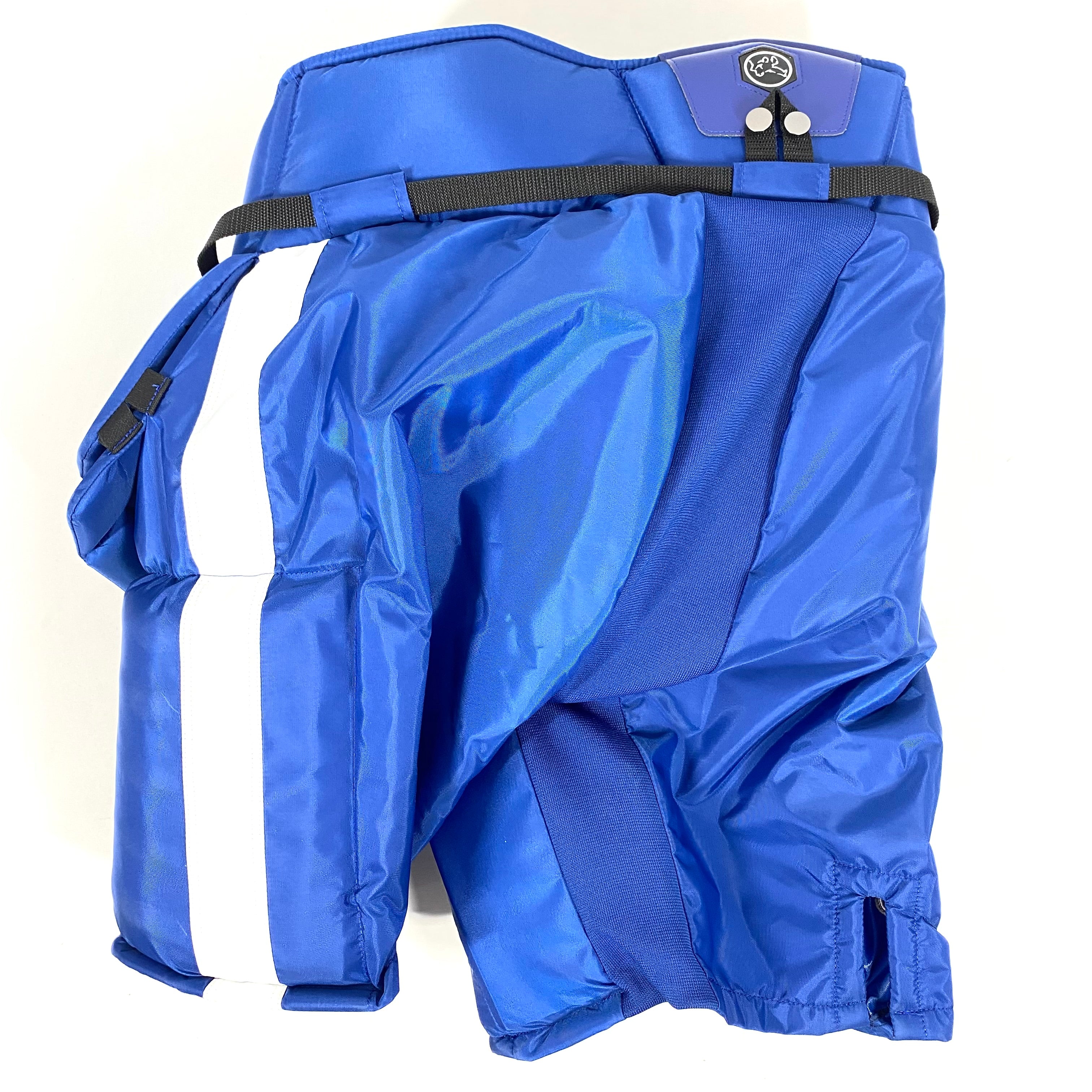 Pantalon de gardien de but Vaughn Pro Custom d'occasion de la LNH (bleu/blanc)